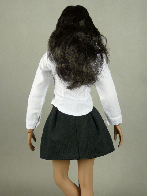Nouveau Toys 1/6 Scale White Sleeved Shirt with Black Pleated Skirt Set